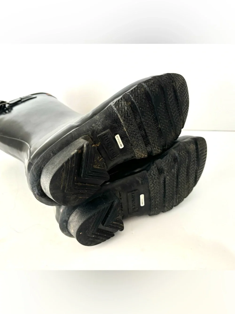 Hunter Rubber Tall Rain Boots Girls 3G Gloss Black